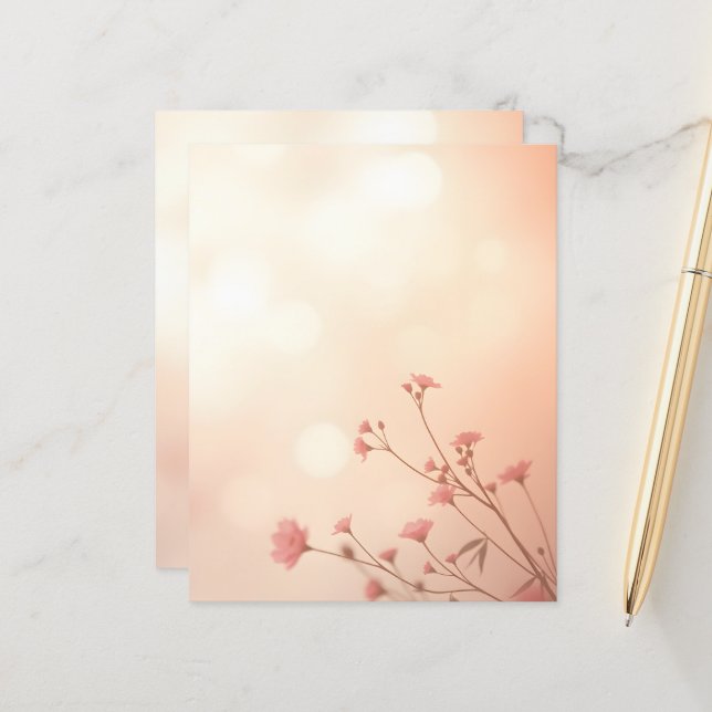 Beau Orange Flower Art (Devant/Arrière en situation)