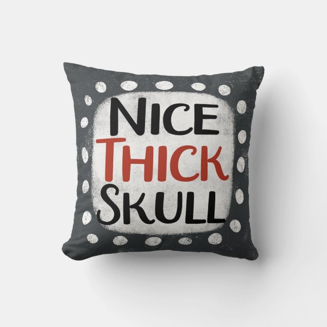 Beau Oreiller Épais Crâne (Recto)