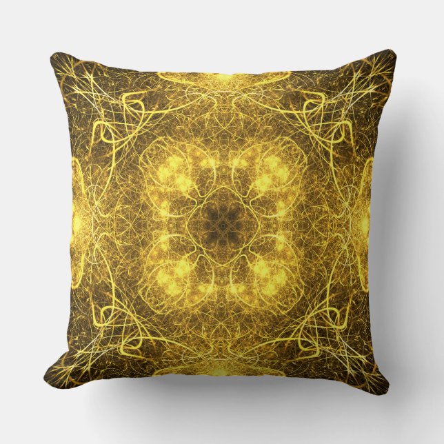 Beau Oreiller Fractal Or Unique (Recto)