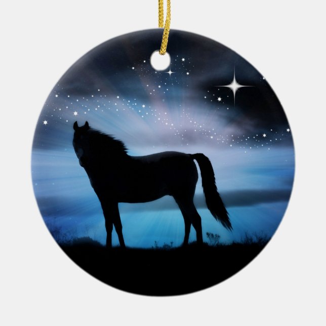 Beau Ornement de Noël du Cheval (Devant)