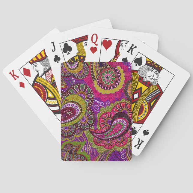 Beau Paisley Deck de cartes de jeu (dos)