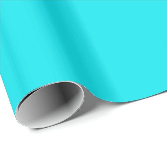 Beau papier cadeau Turquoise (Coin rond)