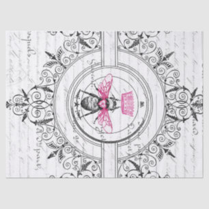 Beau papier de soie de soie de Decoupage de reine