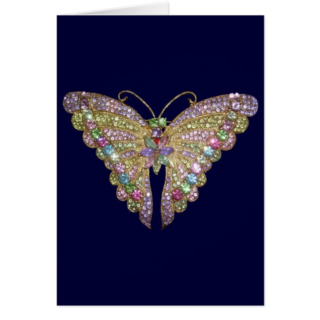 Beau papillon orné de bijoux (Devant)