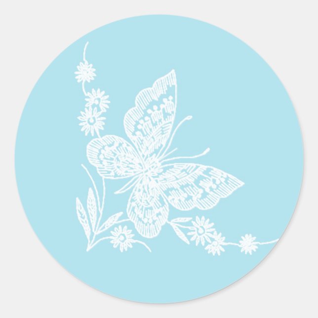Beau papillon Stickers de mariage (Devant)