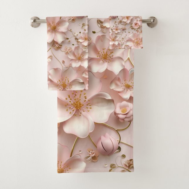 Beau Pastel Rose Doux Floral (En situation)