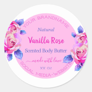 Beau Pink et Gold Produit Emballage Étiquette mign