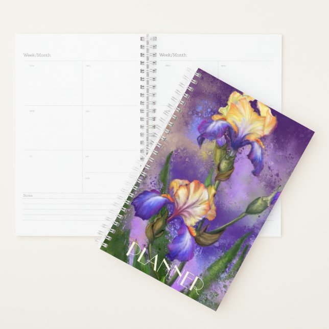 Beau planificateur Irises (Devant avec enveloppe)