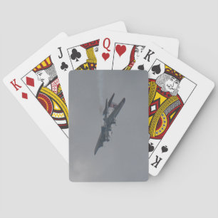 Beau plateau de Warplane Vintage de cartes de jeu