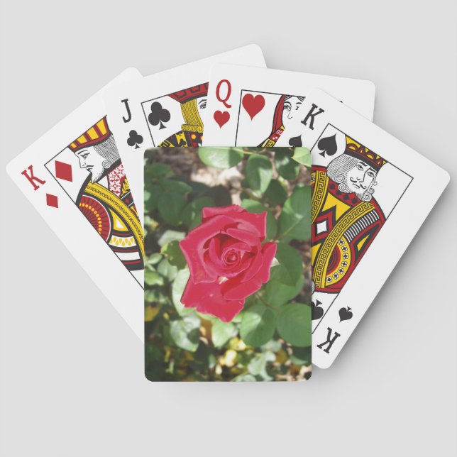 Beau pont Rose de cartes à jouer (dos)