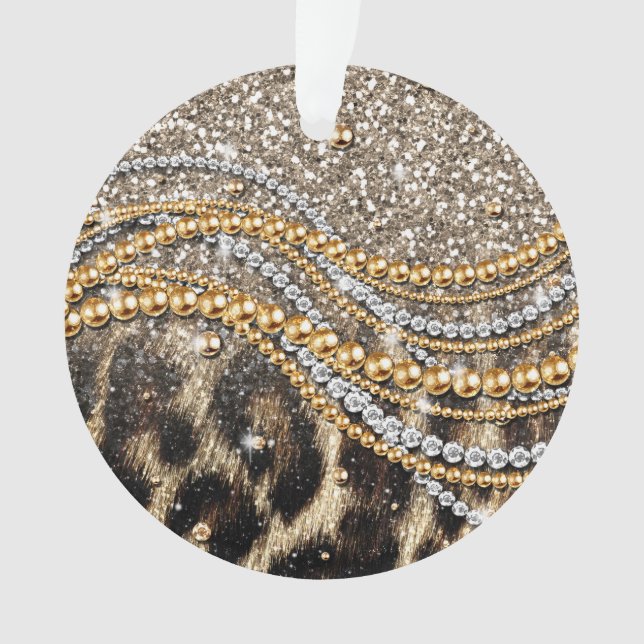 Beau Poster de animal tendance Leopard Faux (devant)