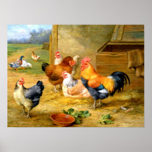 beau poster vintage peignant 21