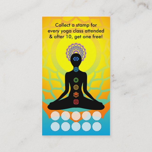 beau programme de fidélité de yoga des chakras (Dos)