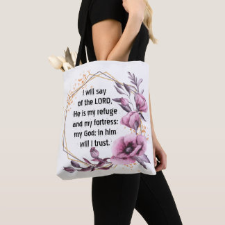 Beau Psaume 91 Sac fourre-tout Floral
