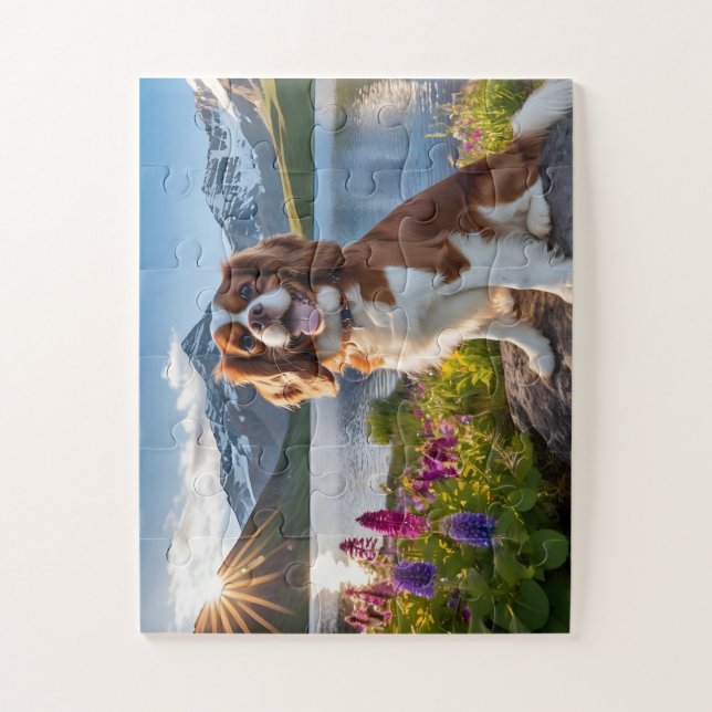 Beau Puzzle Cavalier Chien (Vertical)