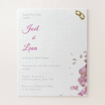 Beau Puzzle Floral Faire-part de mariage