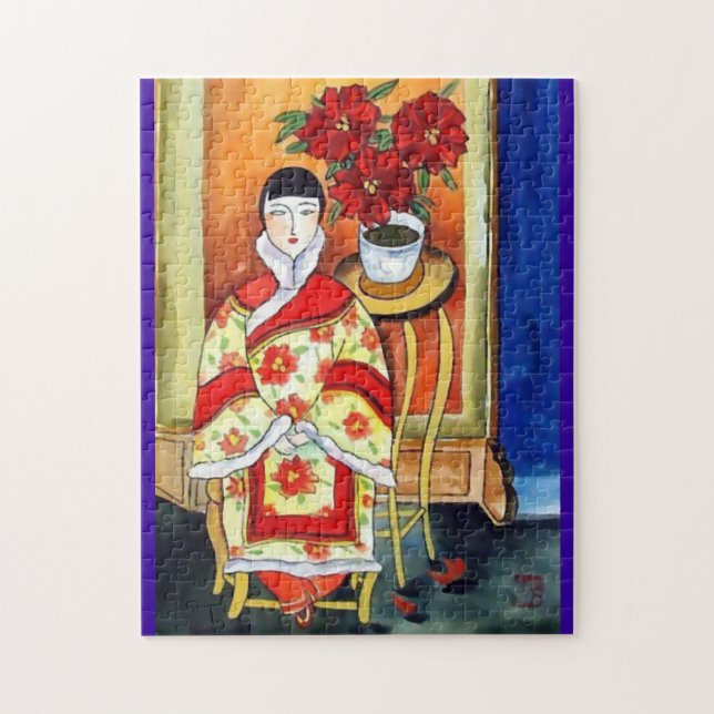 Beau puzzle oriental décoratif d'art (Vertical)