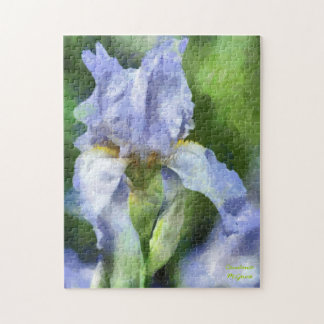 Beau puzzle pourpre d'image d'iris