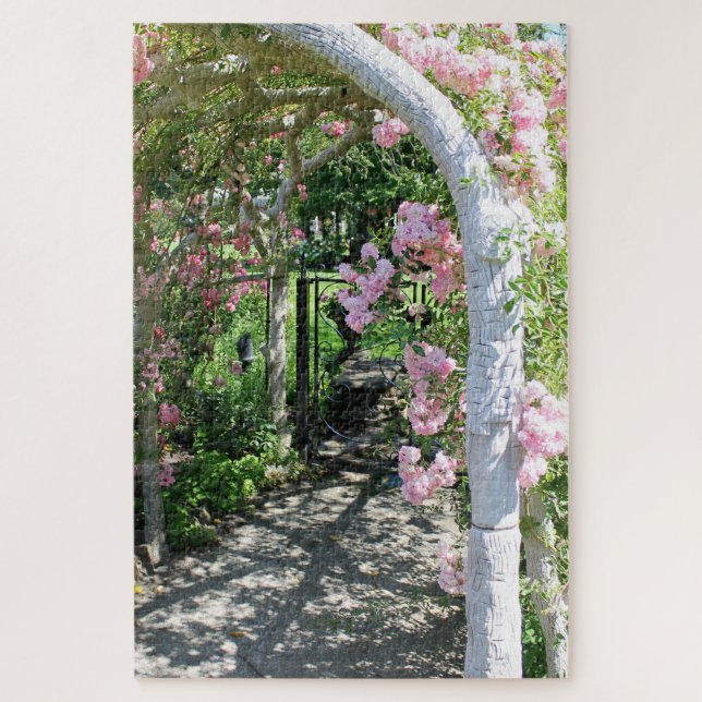 Beau puzzle rose de voûte de fleur (Vertical)