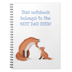 Beau renard et petit carnet "Best Papa Ever"