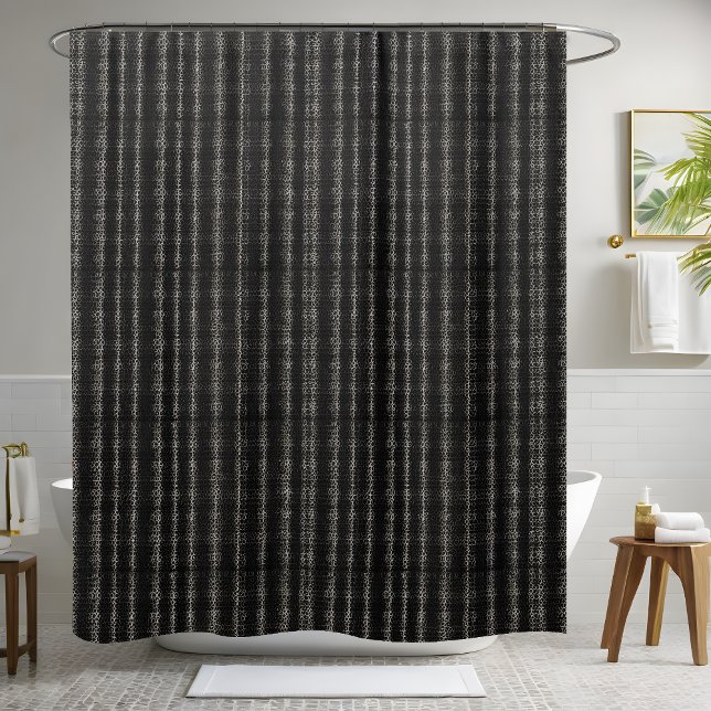 Beau rideau de douche noir élégant (Créateur téléchargé)