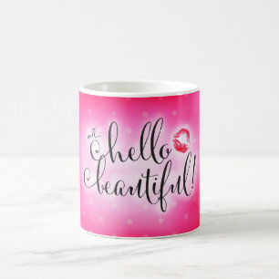Beau rose de 311 puits bonjour avec la tasse de