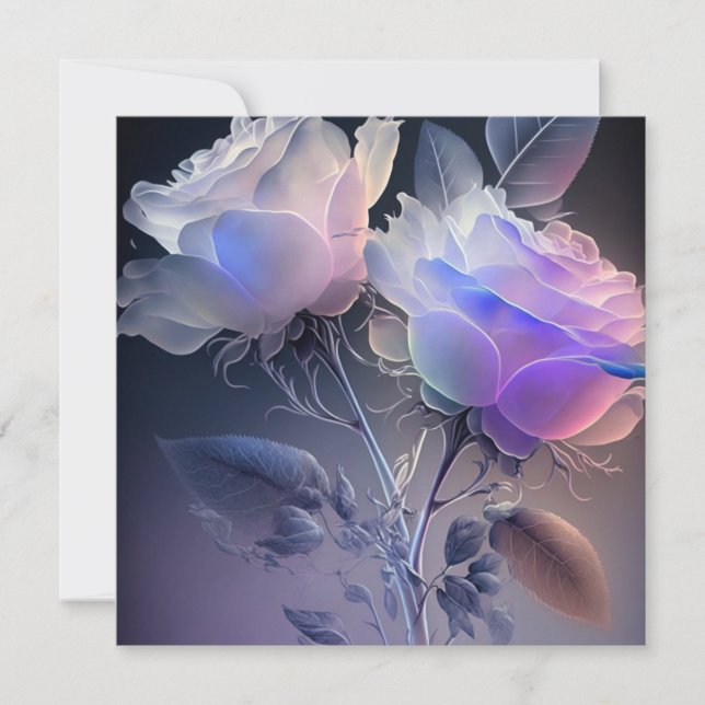 Beau Rose Iridescente longue tige (Devant)