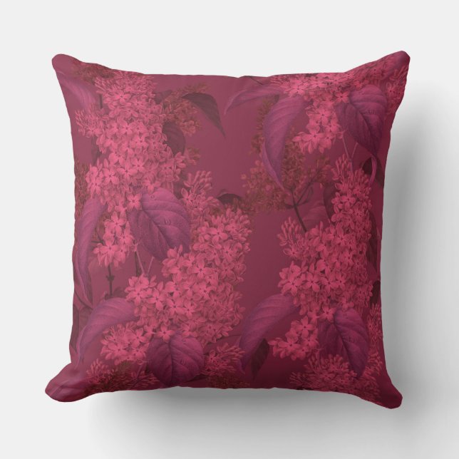 Beau Rose rose Vintage Designer Coussin (Recto)