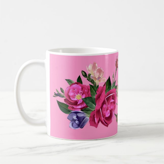 Beau Rose Sketch Coffee Mug (Gauche)