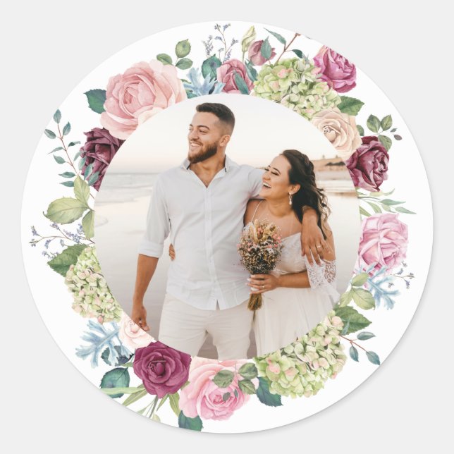 Beau Rose Spray Mariage photo Sticker (Devant)