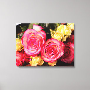 Beau Roses de toile enveloppé