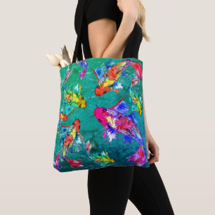 Beau Sac fourre-tout Koi Fish Pond