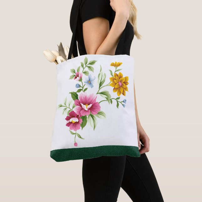 Beau Sac fourre-tout Mariage Fleurs de Printemps (De près)
