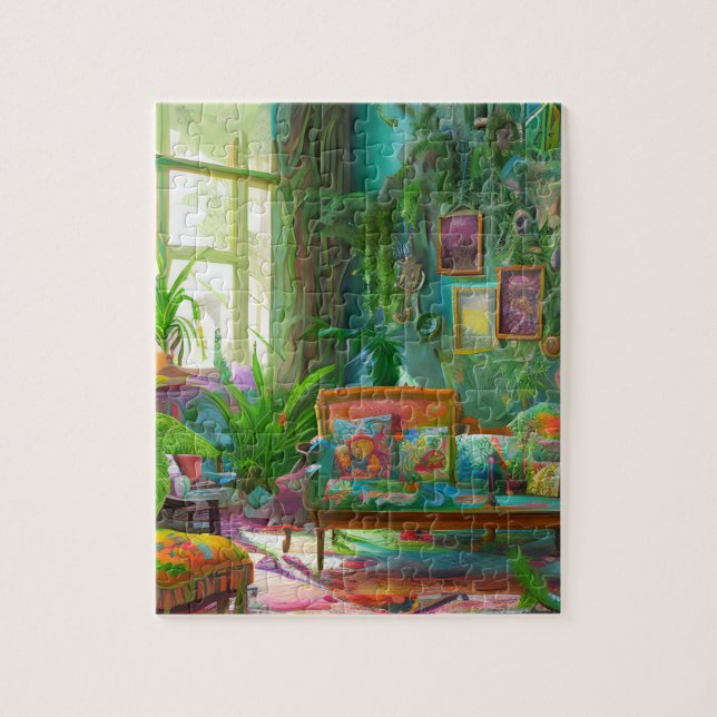 beau salon bohème Puzzle (Vertical)