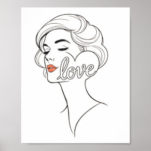 Beau salon de beauté "LOVE" Wall Art & Affiches