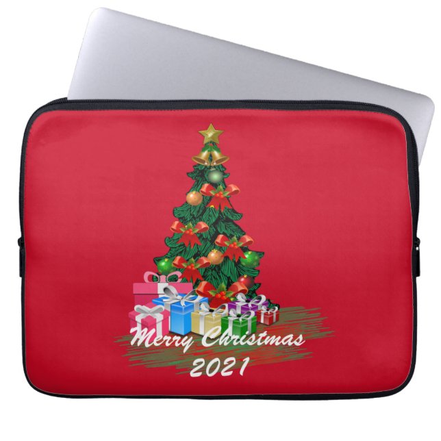 Beau sapin de Noël Burgundy Electronics sac (Devant)