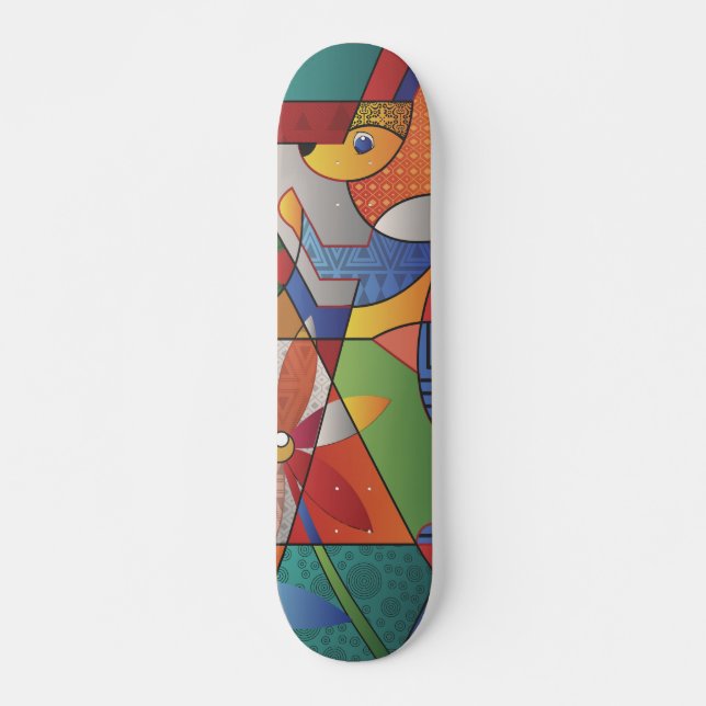 Beau Skateboard Abstrait (Devant)