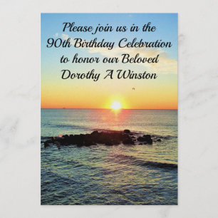 BEAU SOLEIL 90E ANNIVERSAIRE INVITATIONS
