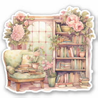 Beau Sticker du coin du livre