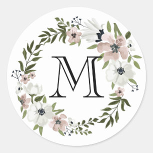 Beau Sticker rond Floral