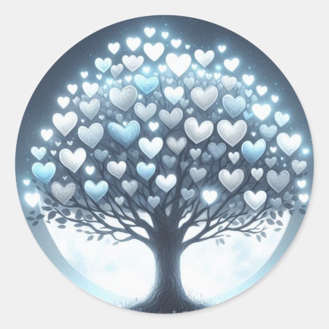 Beau Stickers Arbre En Forme De Coeur (Devant)
