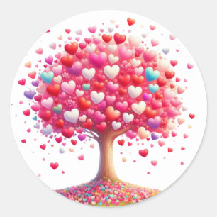 Beau Stickers Arbre En Forme De Coeur