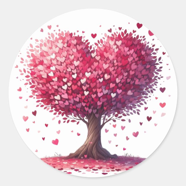 Beau Stickers Arbre En Forme De Coeur (Devant)