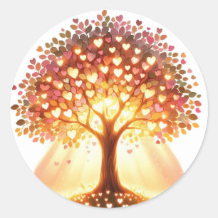 Beau Stickers Arbre En Forme De Coeur