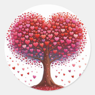 Beau Stickers Arbre En Forme De Coeur