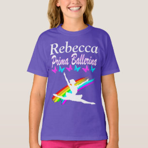 BEAU T-SHIRT PERSONNALISÉ DE BALLERINE DE PRIMA