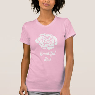 Beau T-shirt rose blanc