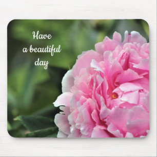 Beau tapis de souris rose de pivoine
