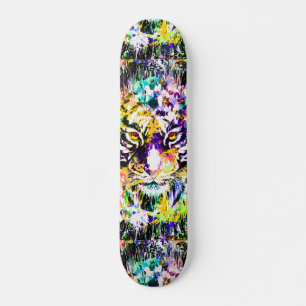 Beau Tiger Skateboard Tigre coloré