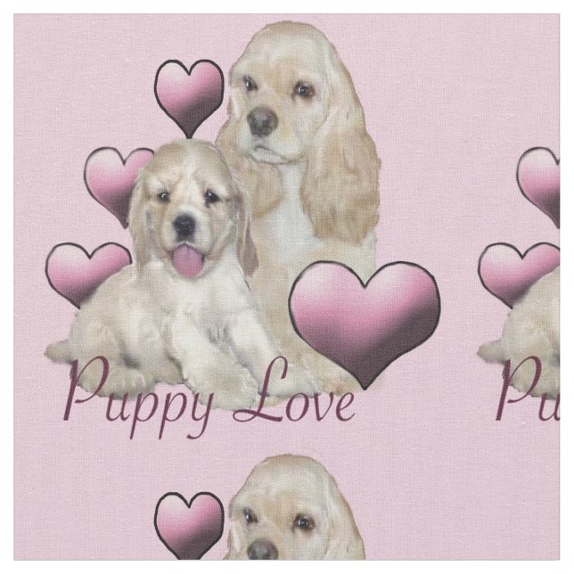 Beau tissu "puppy love" (Fermer)